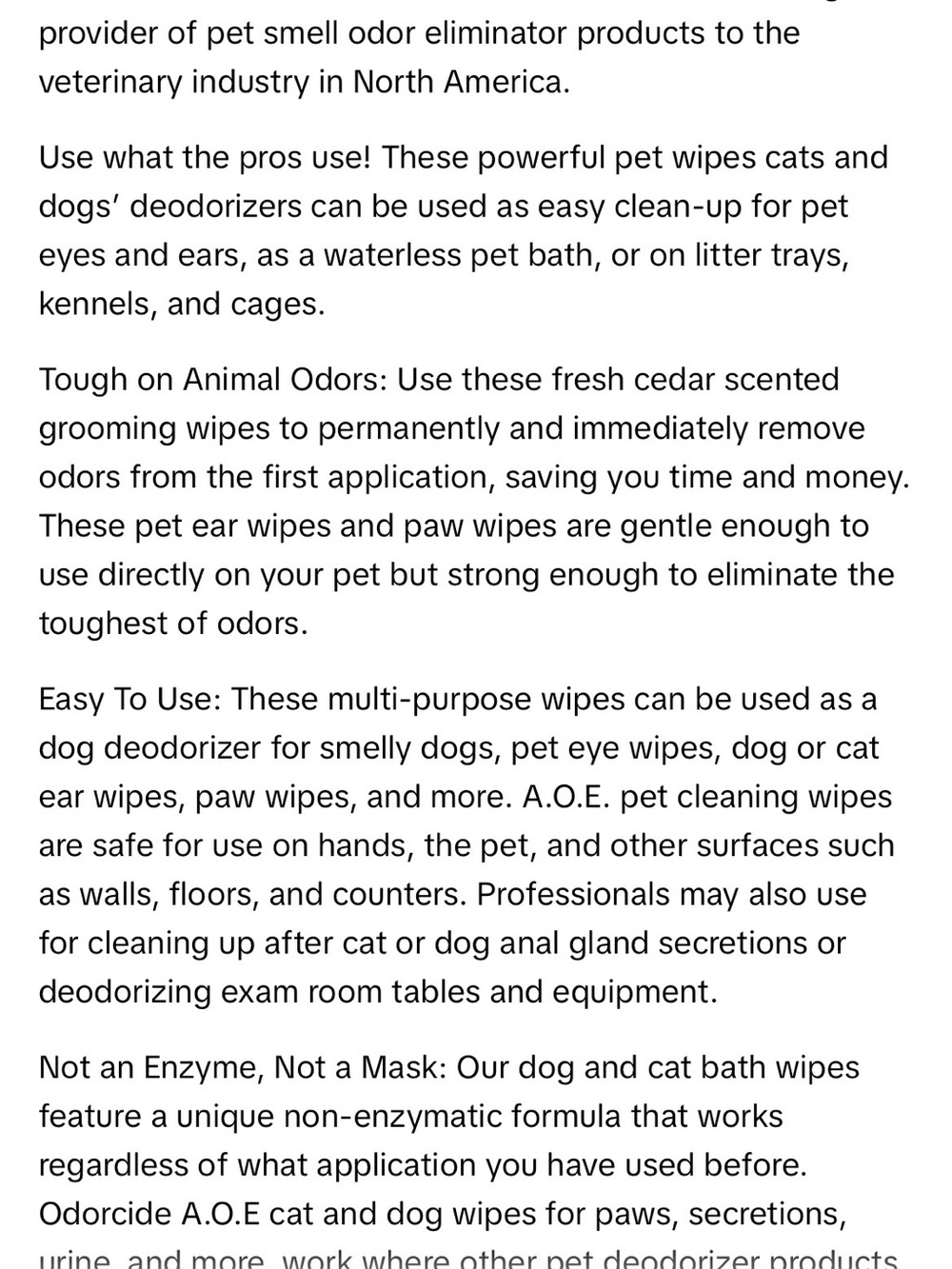 NIB Odorcide Odor Eliminating Deodorizing Pet Wipes Dog Cat Grooming - Picture 8 of 9